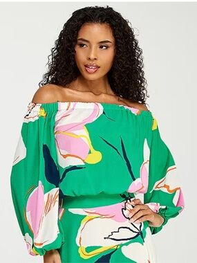 Premier Amour Womens Off The Shoulder Long Sleeve Blouse XL